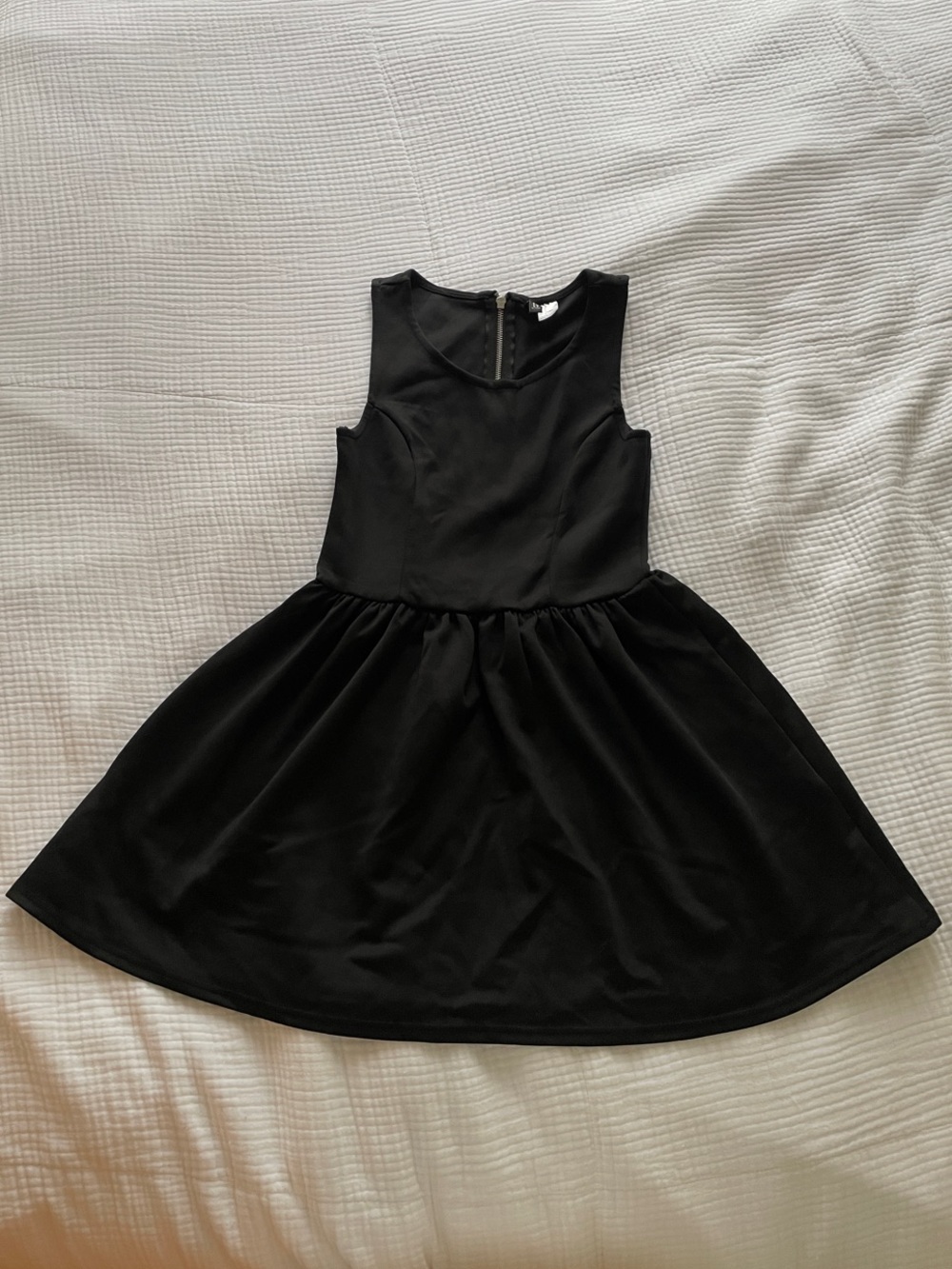 H&M Black Sleeveless Mini Dress with Back Zipper